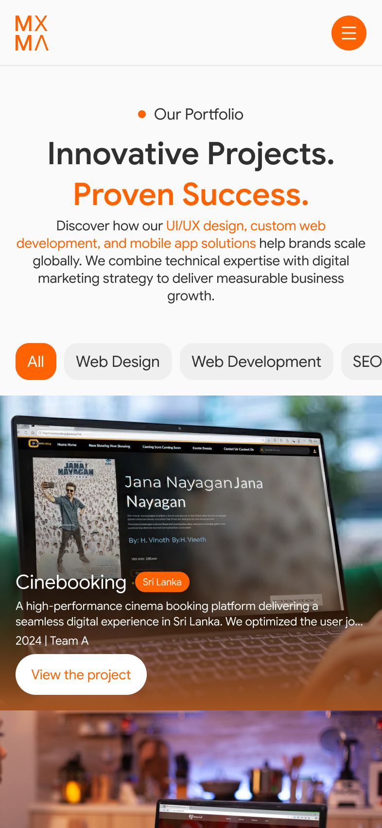 Mobile about screen